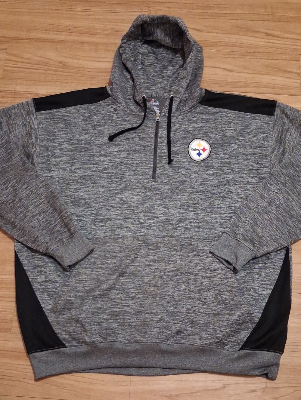 Majestic Steelers Quarter Zip Hoodie